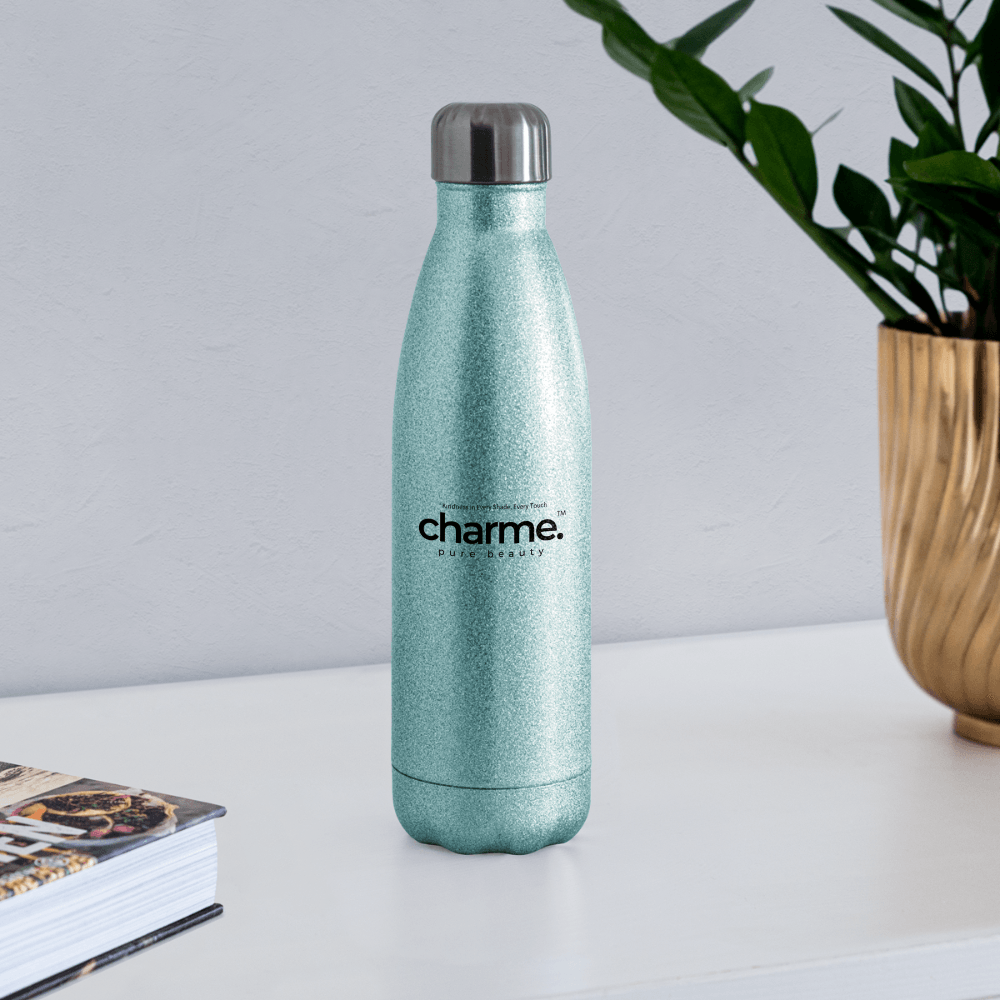 charme.™ Insulated Stainless Steel Water Bottle - turquoise glitter