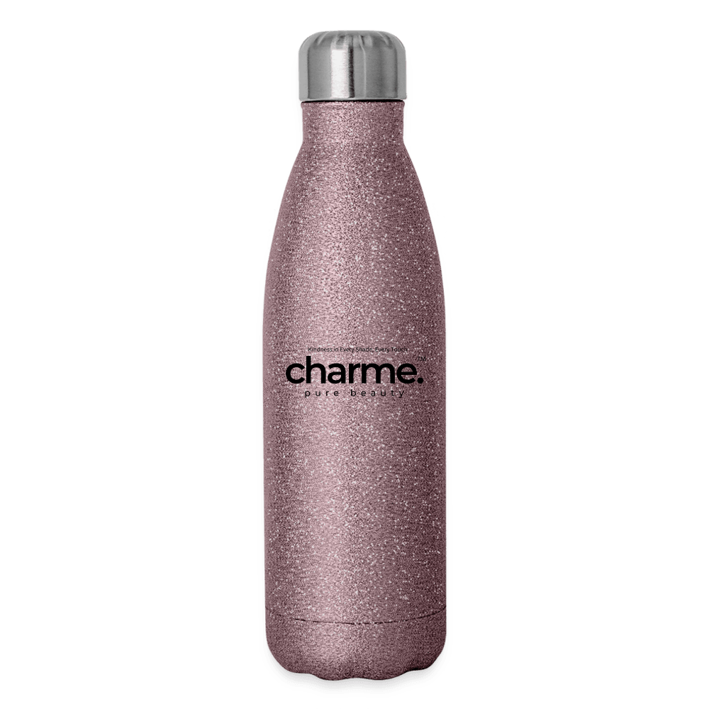 charme.™ Insulated Stainless Steel Water Bottle - pink glitter