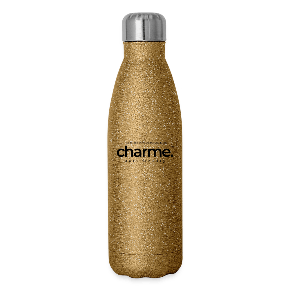 charme.™ Insulated Stainless Steel Water Bottle - gold glitter