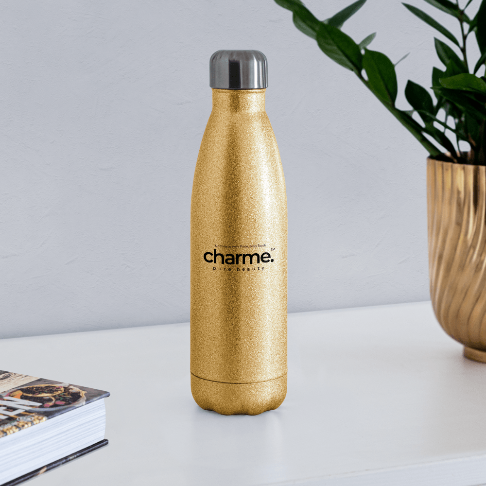 charme.™ Insulated Stainless Steel Water Bottle - gold glitter